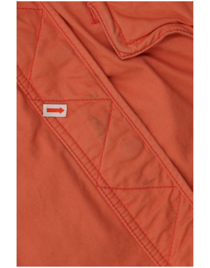 TOMMY HILFIGER Damen Übergroße Kapuzenparkajacke UK 10 Small Orange