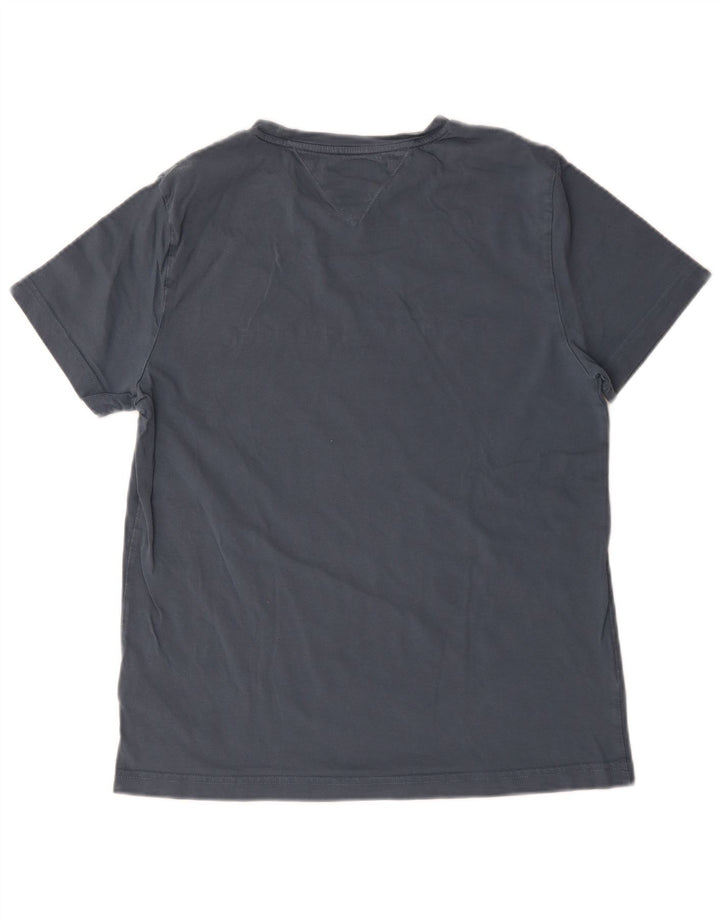 Tommy Hilfiger Herren-T-Shirt mit Grafik, mittelgraue Baumwolle