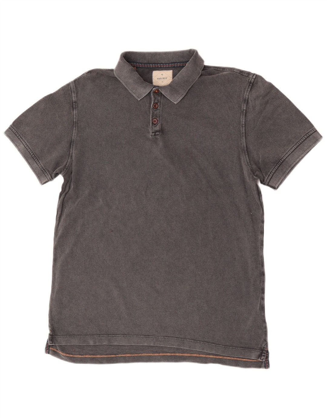White Stuff Herren-Poloshirt aus mittelgrauer Baumwolle