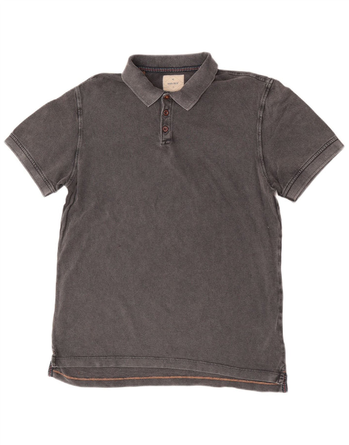White Stuff Herren-Poloshirt aus mittelgrauer Baumwolle
