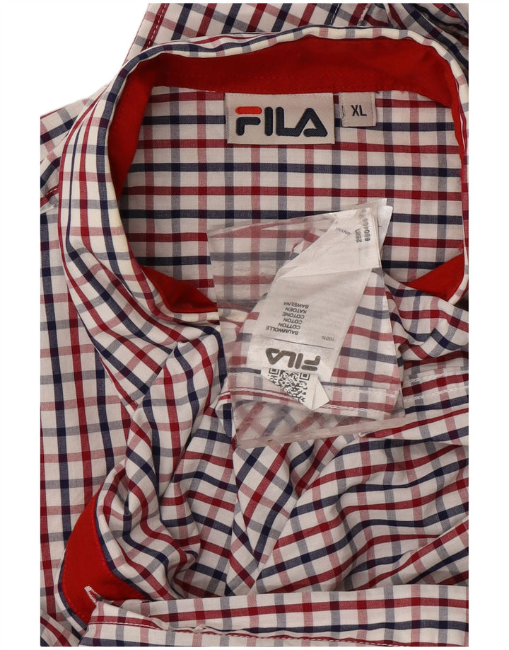 FILA Mens Shirt XL Multicoloured Check Cotton