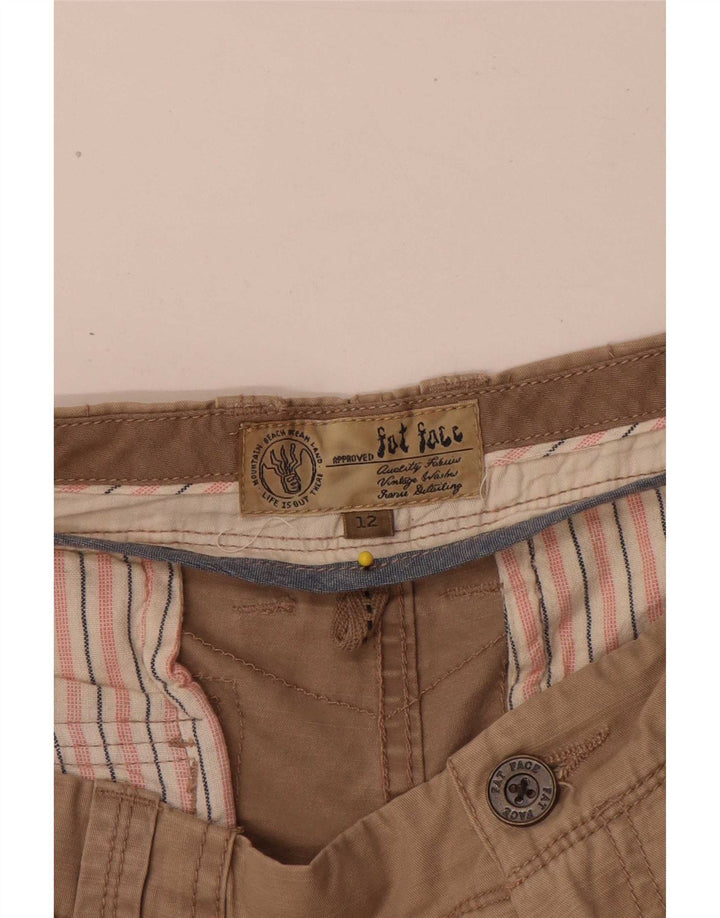 Fat Face Damen Cargoshorts UK 12 Medium W32 Beige Baumwolle