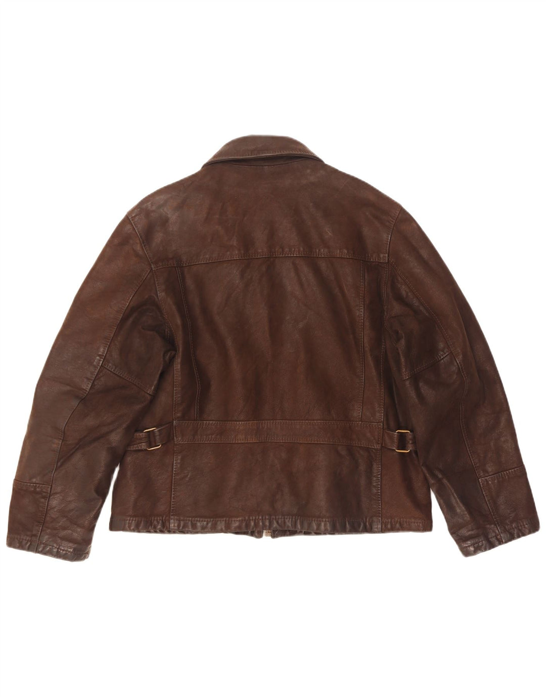 Donna Pelle Herren-Lederjacke mit lockerer Passform, IT 46, kleines braunes Leder