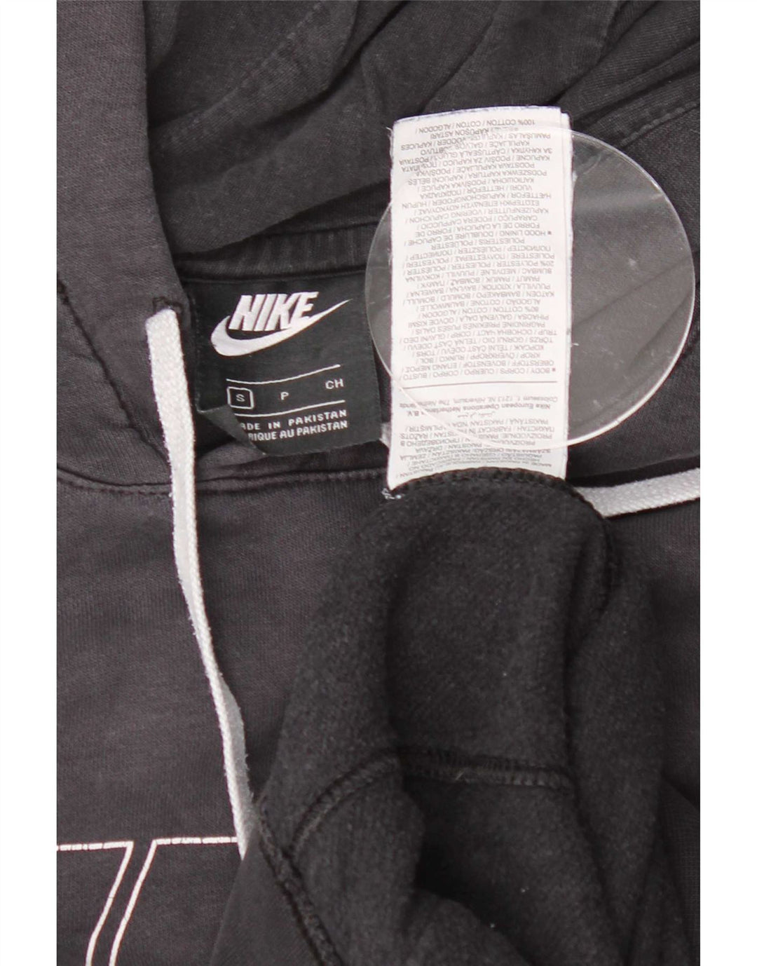 Nike Herren-Kapuzenpullover mit Grafik, Größe S, Schwarz, Baumwolle