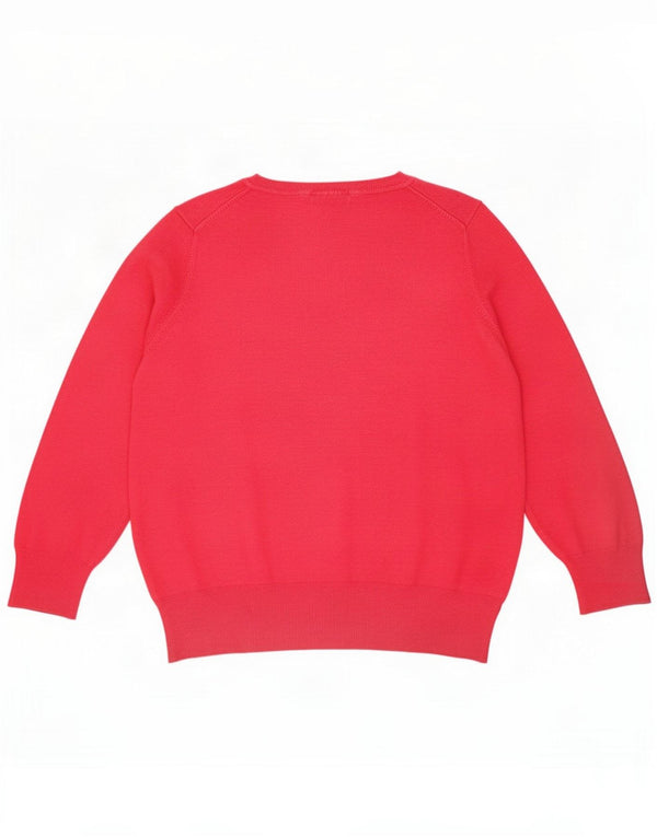Marks & Spencer Damen Pullover mit V-Ausschnitt UK 24 4XL Rosa Viskose