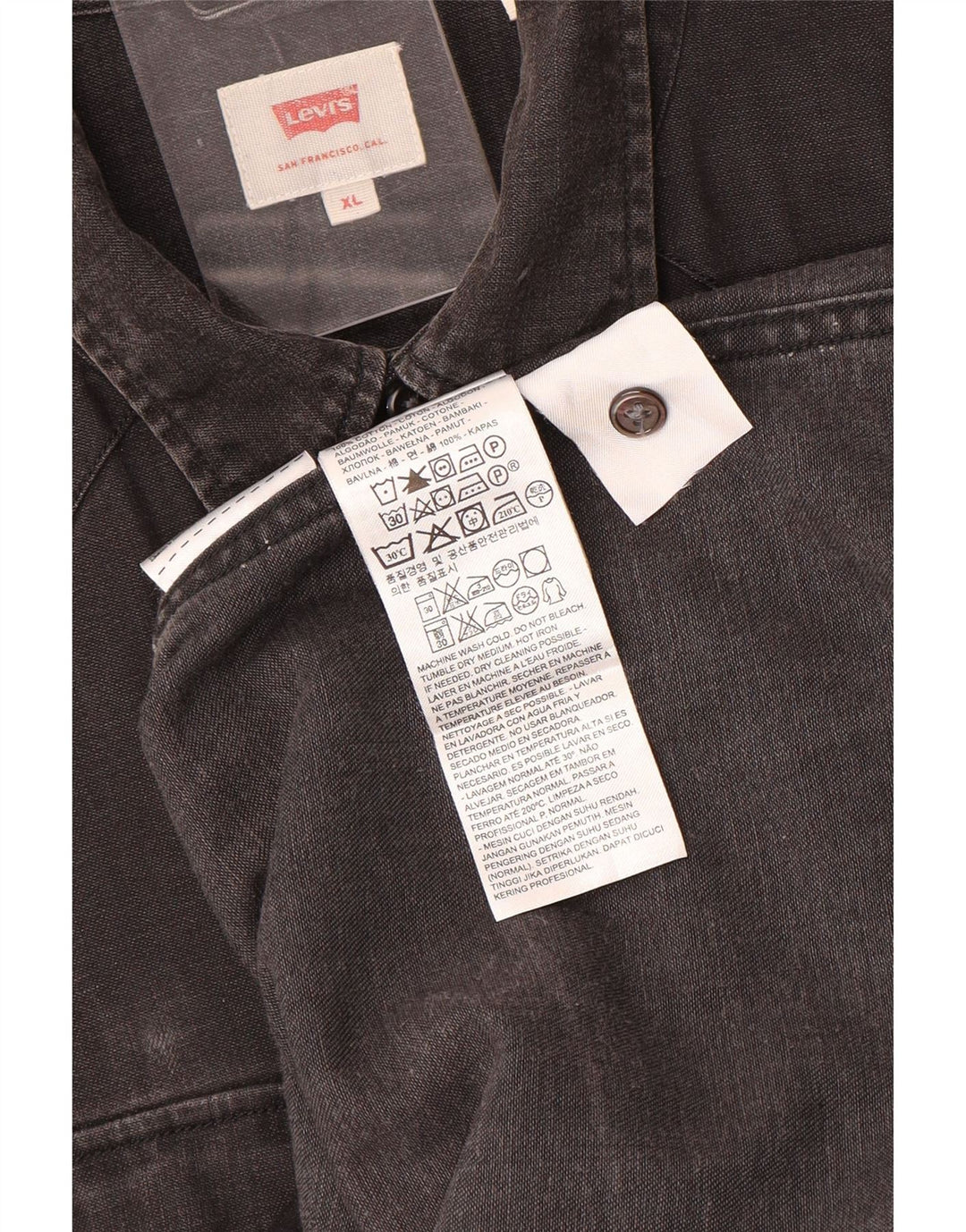Levi's Herren-Jeanshemd XL aus schwarzer Baumwolle