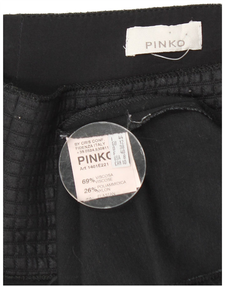 Pinko Damen Bleistiftrock UK 12 Medium W28 Schwarze Viskose