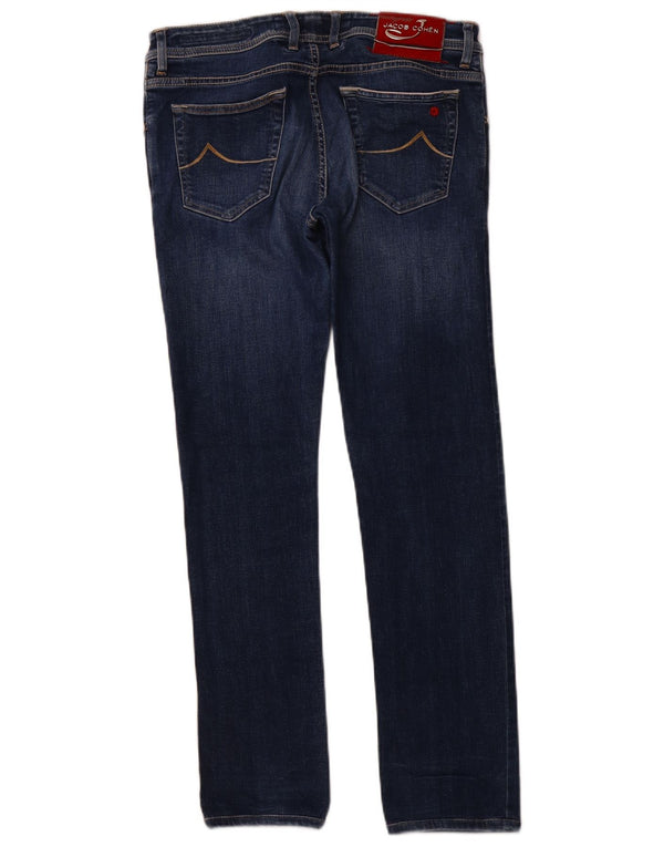 JACOB COHEN Damen Slim Jeans W32 L29 Marineblau Baumwolle