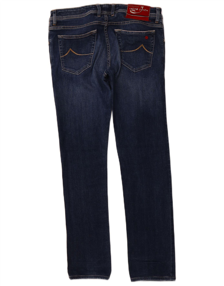 JACOB COHEN Damen Slim Jeans W32 L29 Marineblau Baumwolle