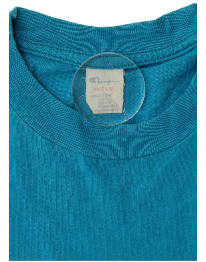 Champion Herren-T-Shirt mit Grafik, mittelblaue Baumwolle