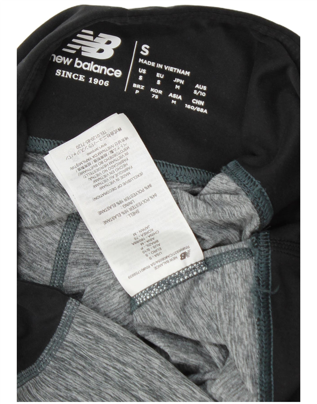 New Balance Damen Performance Capri-Leggings UK 10 Small Grau meliert