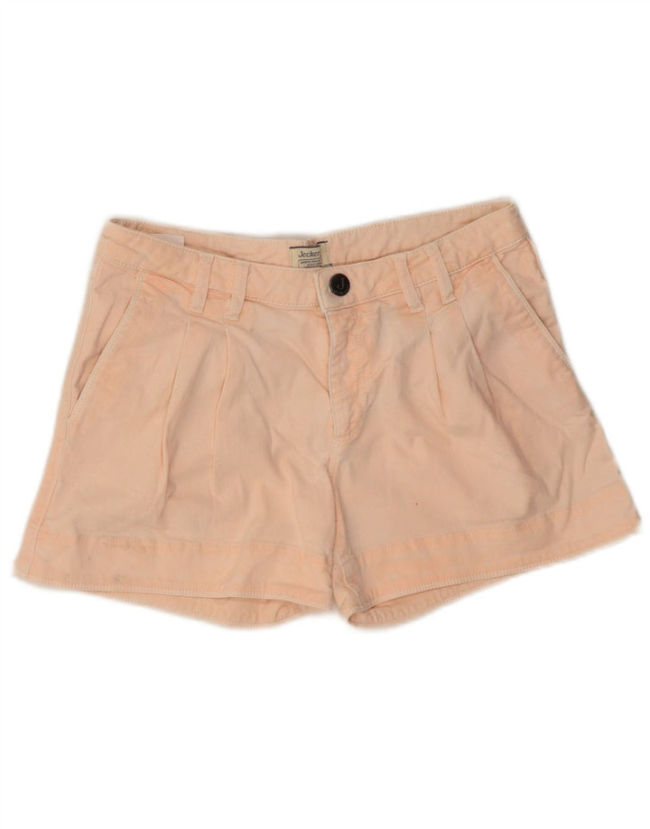 Jeckerson Damen Pegged Denim Shorts W28 Mittelrosa Baumwolle