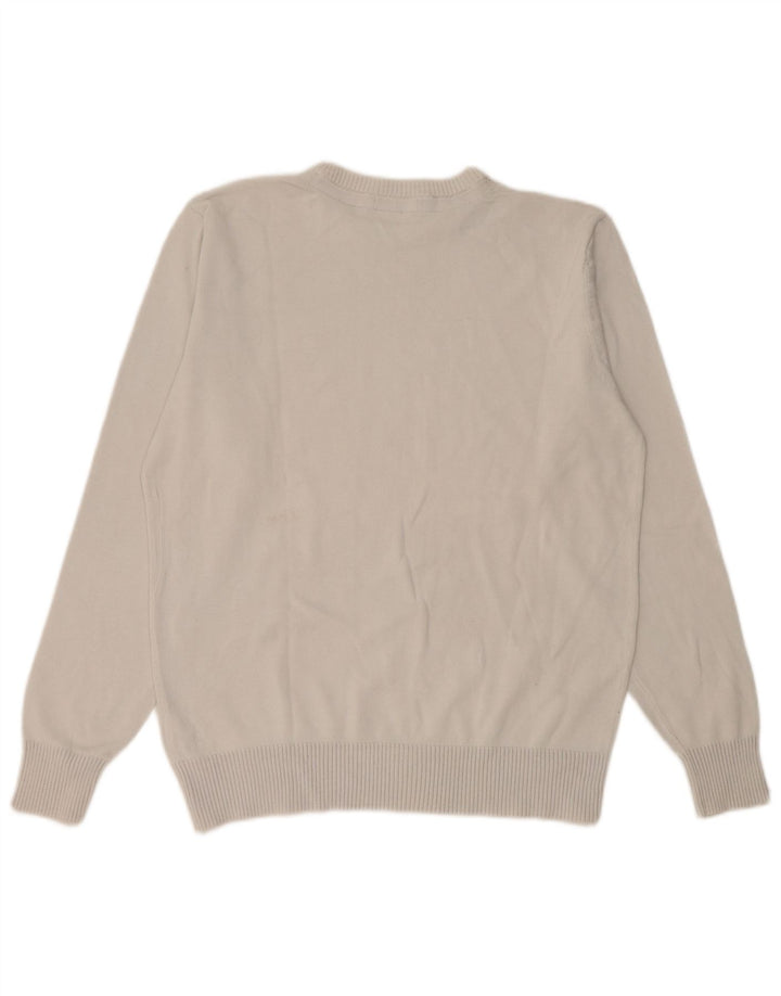 North Sails Damen-Pullover mit Rundhalsausschnitt, UK 14, mittelgraue Baumwolle