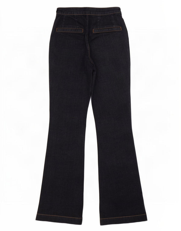 Massimo Dutti Damen Schlagjeans W26 L30 Marineblau