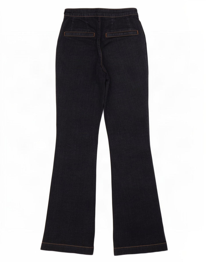 Massimo Dutti Damen Schlagjeans W26 L30 Marineblau