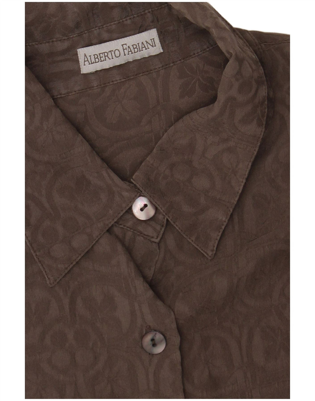 Alberto Fabiani Damenhemd UK 14 Large Grau geblümt