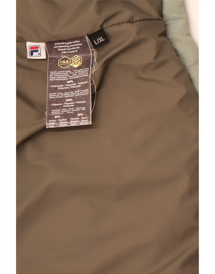 FILA Herren Wattierte Jacke UK 40 Large Grün Polyamid