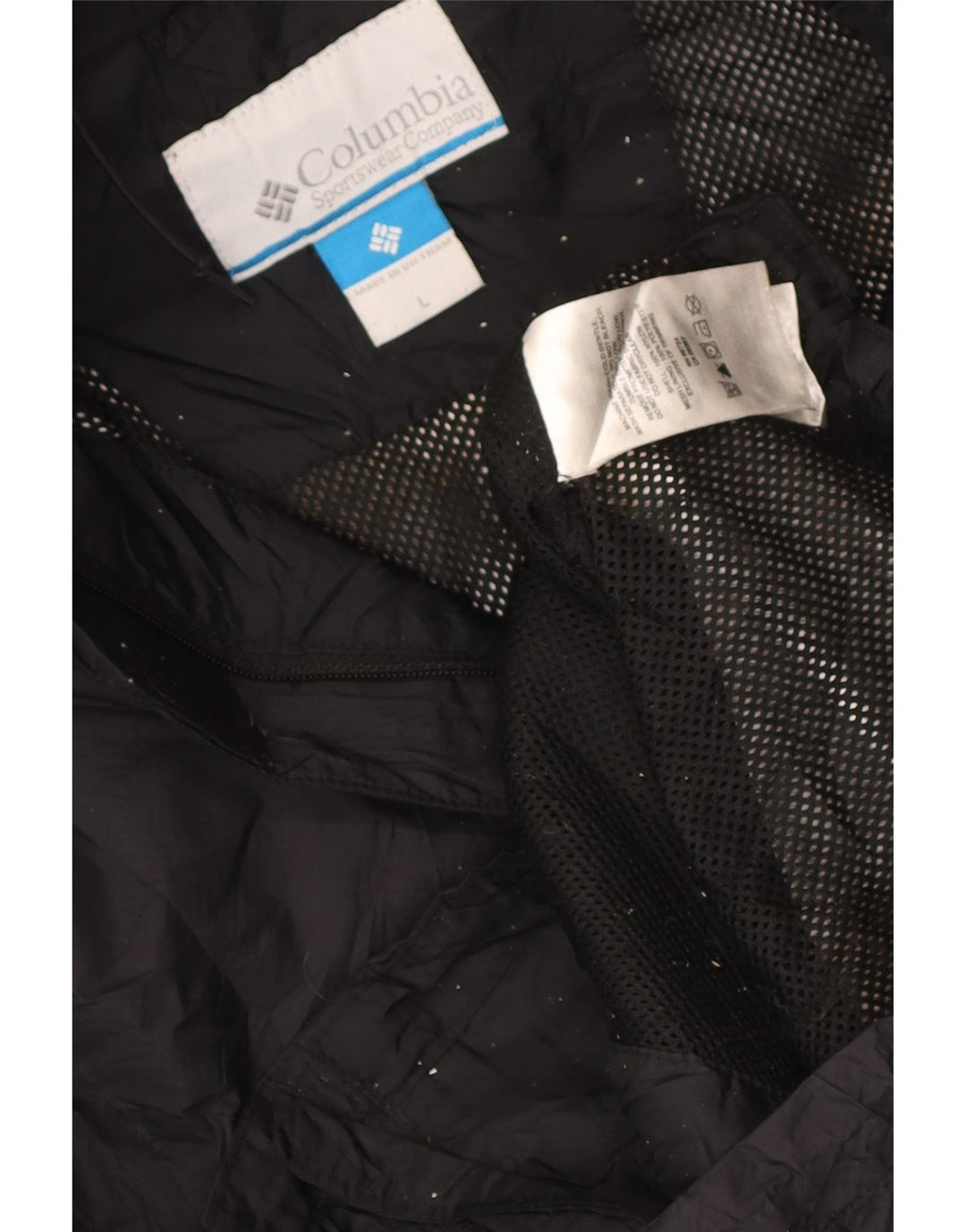Columbia Damen-Regenjacke mit Kapuze, UK 16, großes schwarzes Nylon