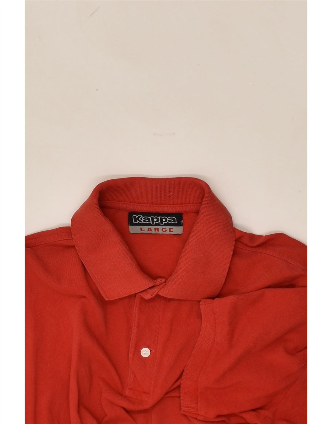 KAPPA Mens Polo Shirt Large Red Cotton | Vintage Kappa | Thrift | Second-Hand Kappa | Used Clothing | Messina Hembry 