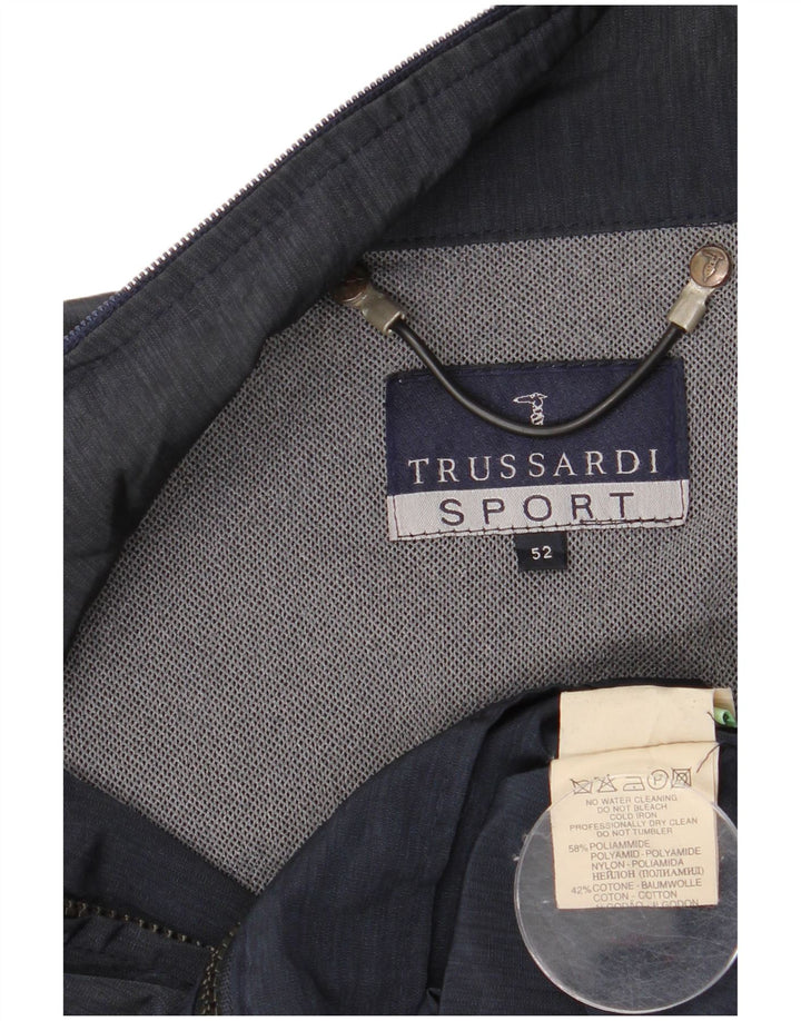 Trussardi Herren Regenjacke IT 52 XL Marineblau Polyamid