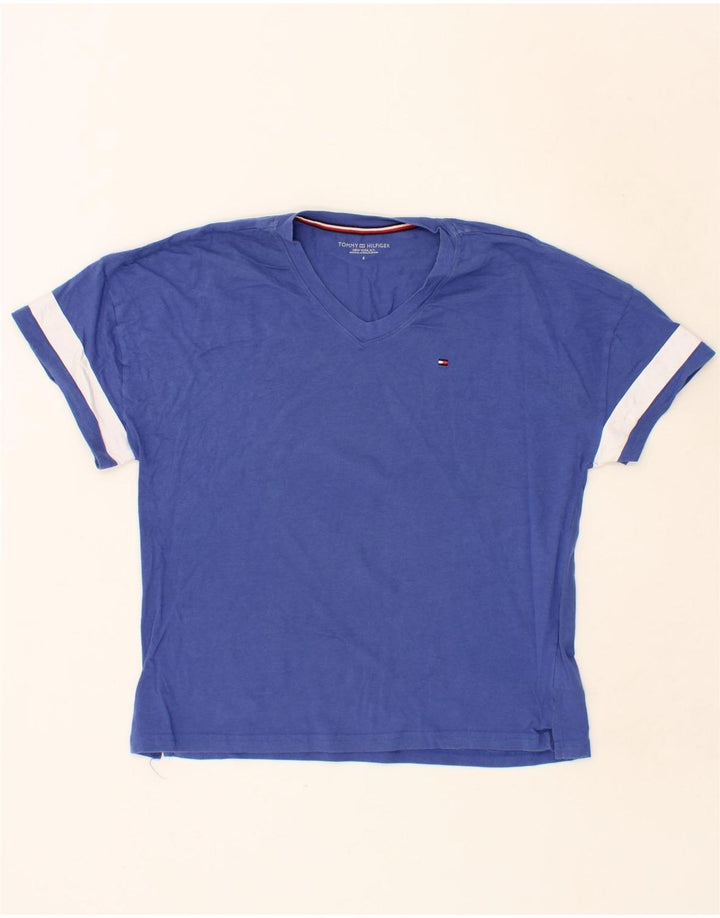 TOMMY HILFIGER Mens T-Shirt Top Small Blue Cotton Vintage Tommy Hilfiger and Second-Hand Tommy Hilfiger from Messina Hembry 