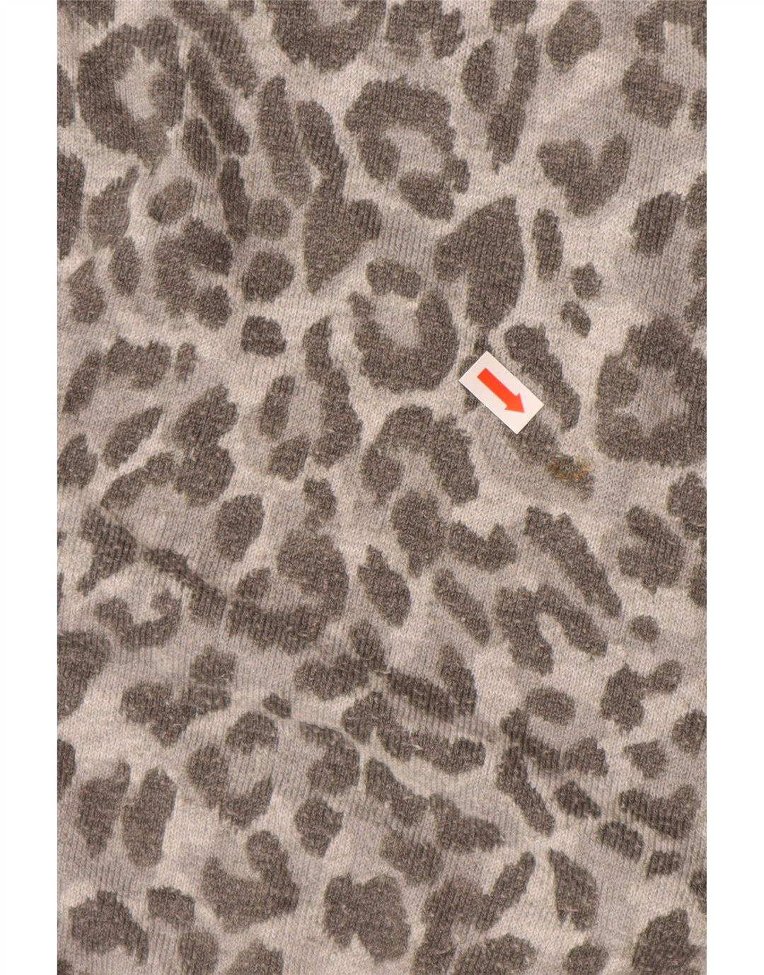 OASIS Rollkragenpullover für Damen, UK 14, mittelgrau, mit Tiermuster