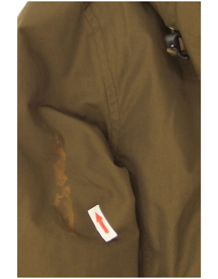 Woolrich Damen-Parkajacke mit Kapuze, UK 14, mittlere Khaki-Baumwolle