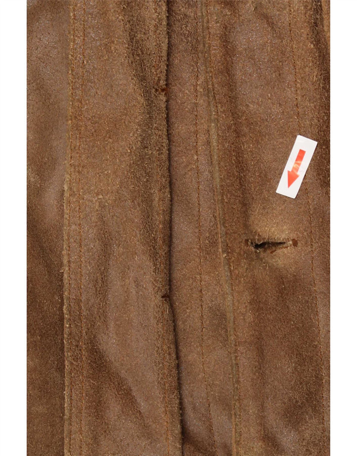 Mustang Herren Bomber Lederjacke UK 42 XL Braun