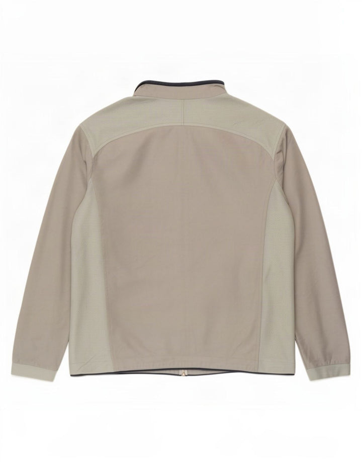 Brugi Herren-Trainingsanzug-Oberteiljacke IT 50 Mittelgraues Colourblock-Polyester