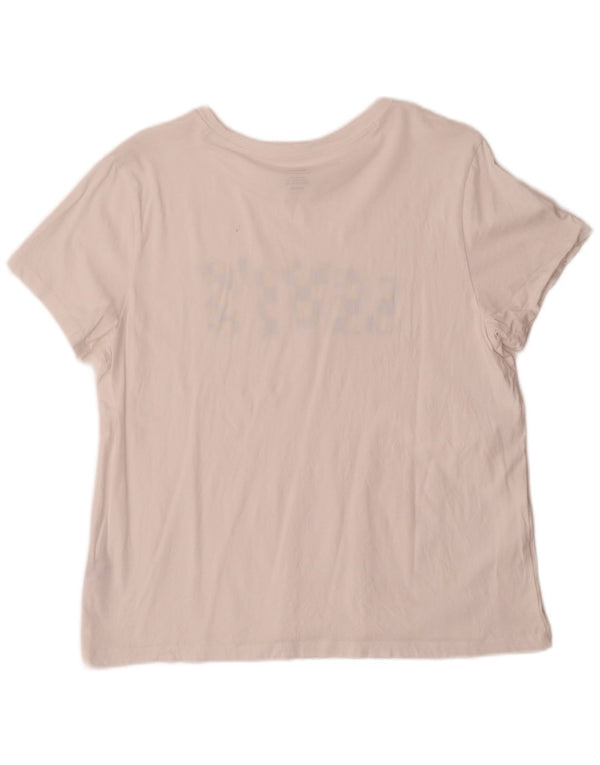 Levi's Damen-T-Shirt mit Grafik, UK 18, XL, weiße Baumwolle