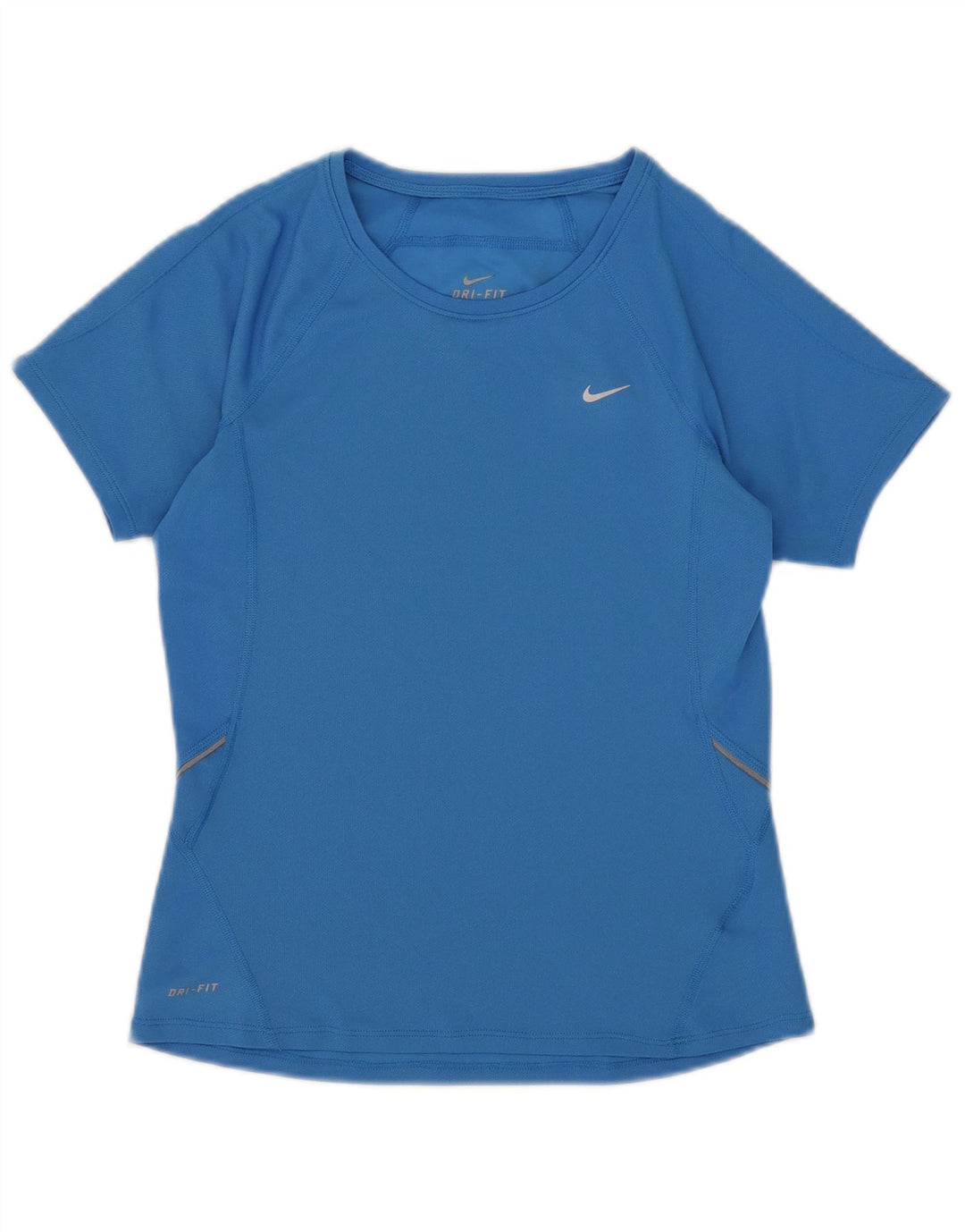 Nike Damen Dri Fit T-Shirt Top UK 8/10 Small Blau Polyester