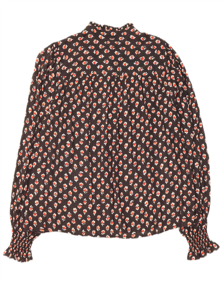 Billabong Damen-Hemdbluse in Übergröße, Gr. 10, klein, braun geblümt