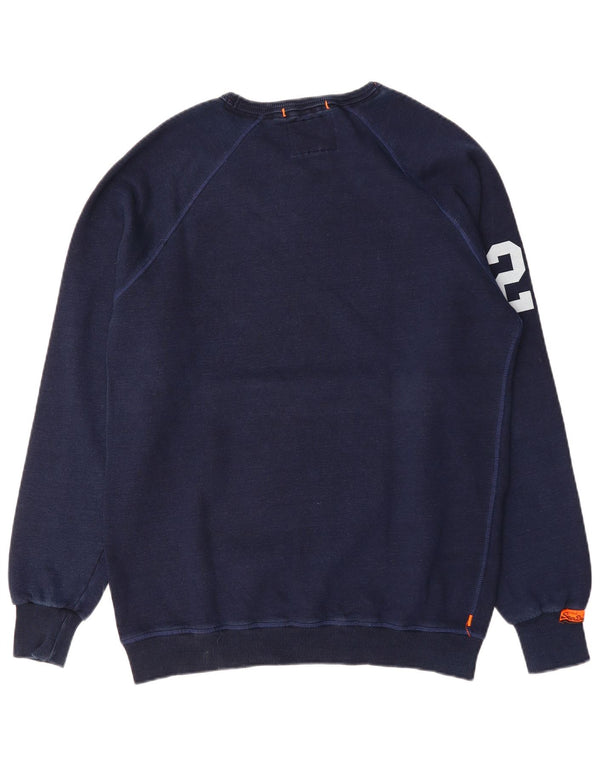 Superdry Herren Grafik-Sweatshirt-Pullover XL aus marineblauer Baumwolle