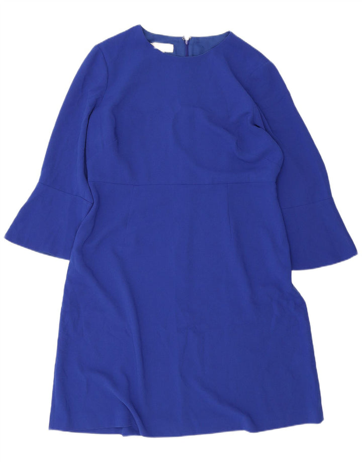 Hobbs Damen-Etuikleid mit 3/4-Ärmeln, UK-Größe 16, Größe L, Blau, Polyester