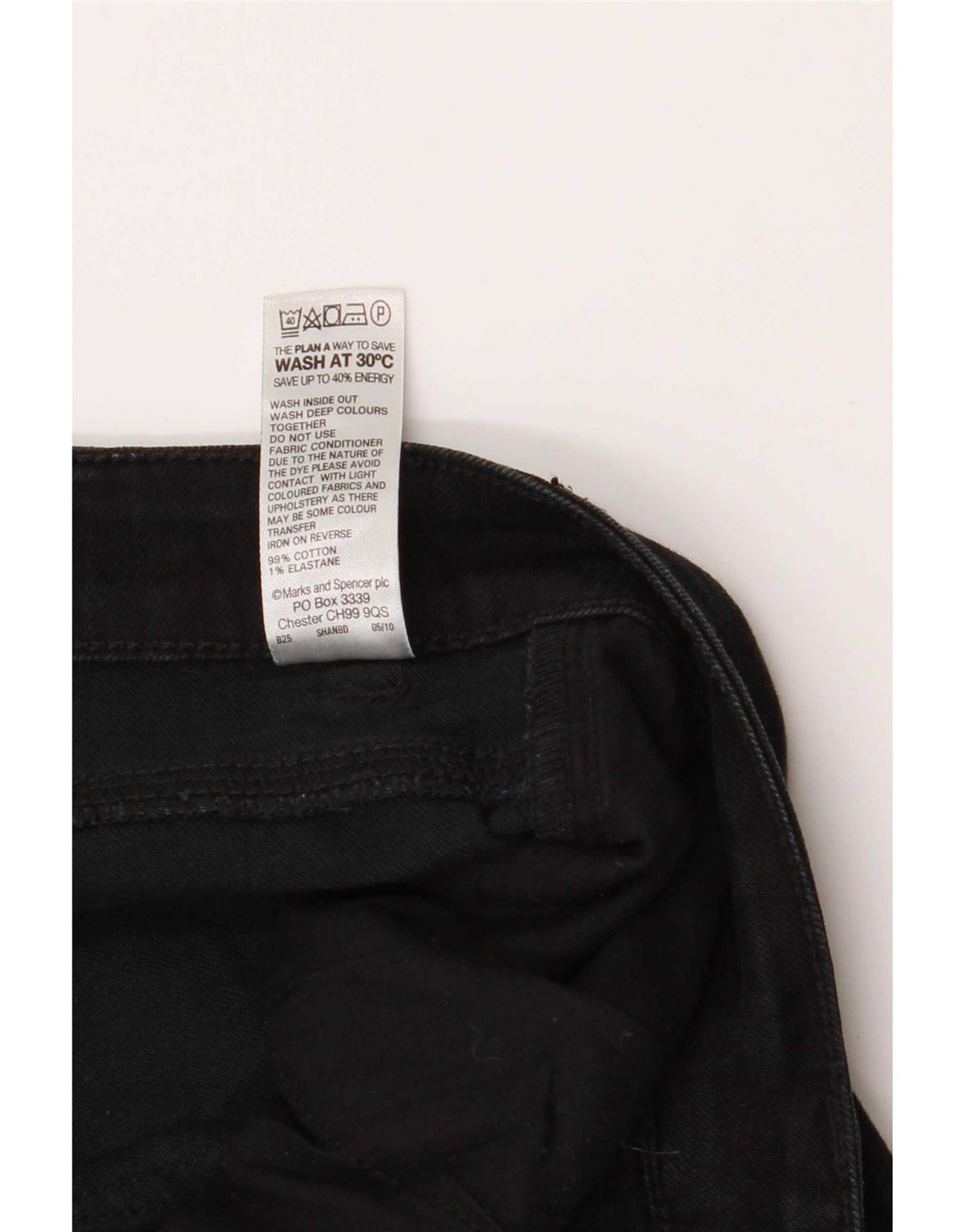 Marks & Spencer Damen kurze Bootcut-Jeans UK 12 Medium W34 L27 Schwarz