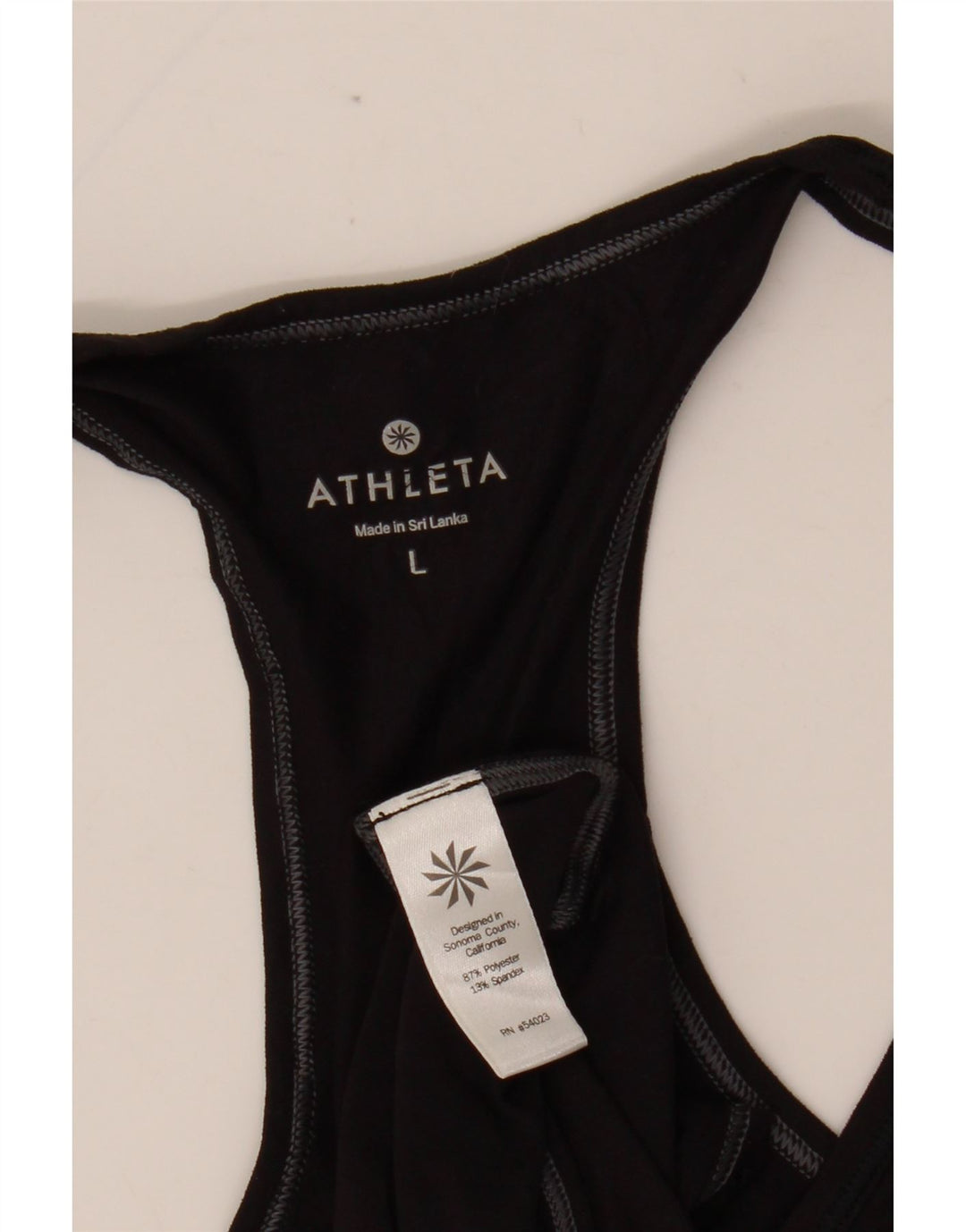 ATHLETA Damen Weste Top UK 14 Large Schwarz Polyester