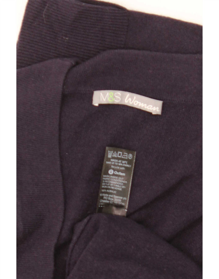 Marks & Spencer Damen Longline-Cardigan-Pullover UK 12 Medium Navy Blue