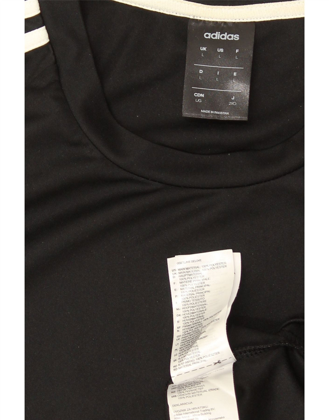 Adidas Herren Climalite T-Shirt Top Large Schwarz Polyester