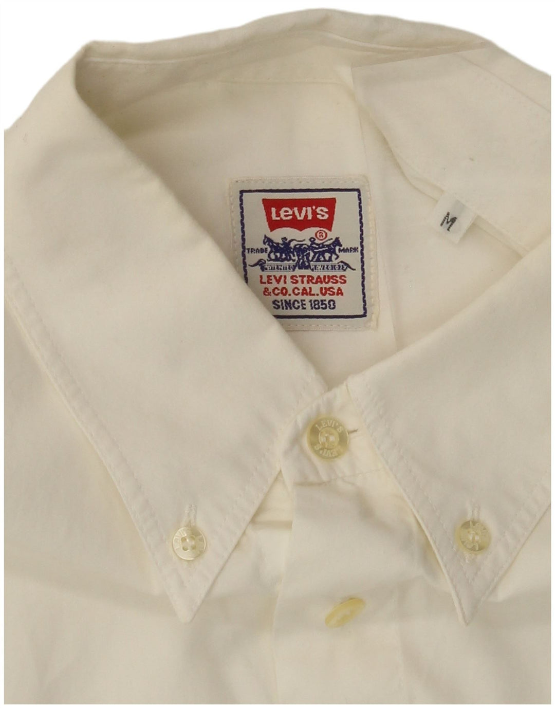 LEVI'S Mens Shirt Medium Off White