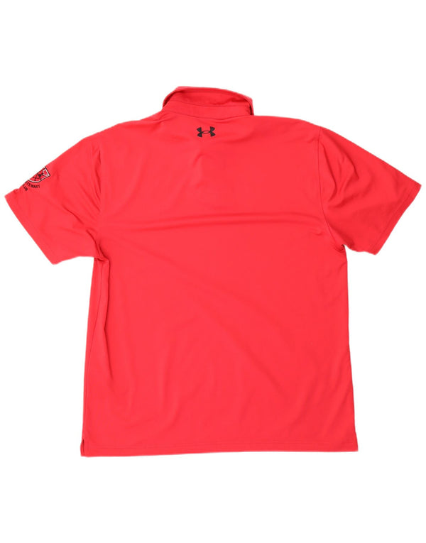 Under Armour Herren-Poloshirt mit Grafik, großes rotes Polyester