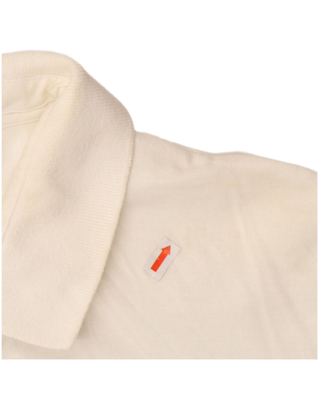 FRENCH CONNECTION Herren-Poloshirt, groß, cremefarbene Baumwolle