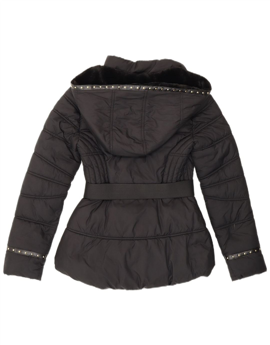 Guess Wattierte Damenjacke mit Kapuze, UK 10, Größe S, Schwarz