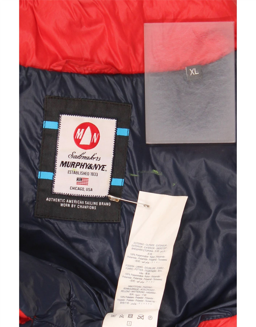 Murphy & Nye Herren Wattierte Weste UK 42 XL Rot Polyamid