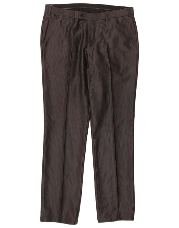 Angelo Litrico Herrenanzughose IT 48 Medium W34 L30 Grauer Nadelstreifen