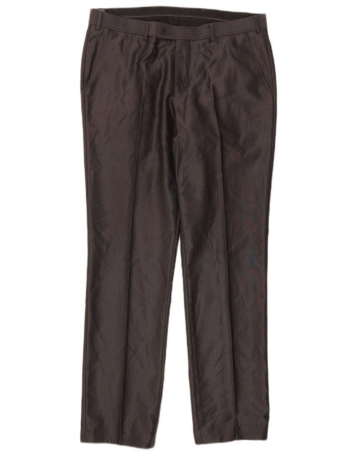 Angelo Litrico Herrenanzughose IT 48 Medium W34 L30 Grauer Nadelstreifen