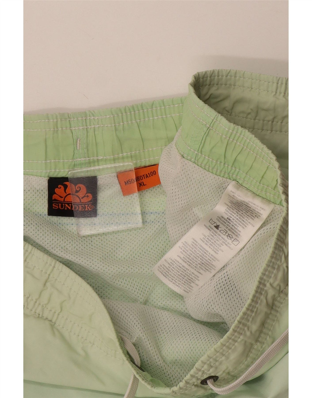Sundek Herren-Badeshorts XL, grünes Nylon