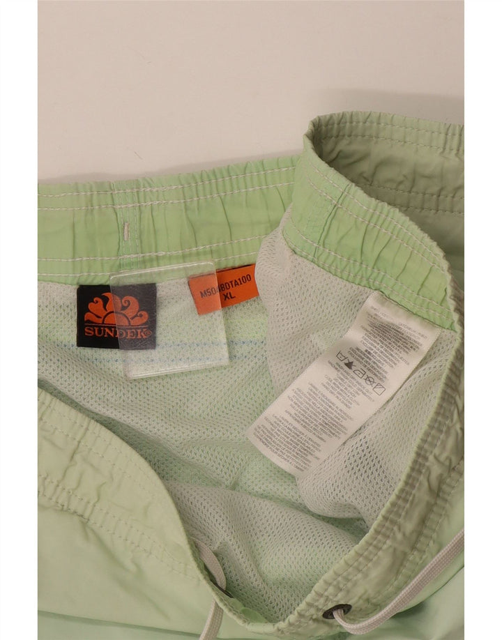 Sundek Herren-Badeshorts XL, grünes Nylon
