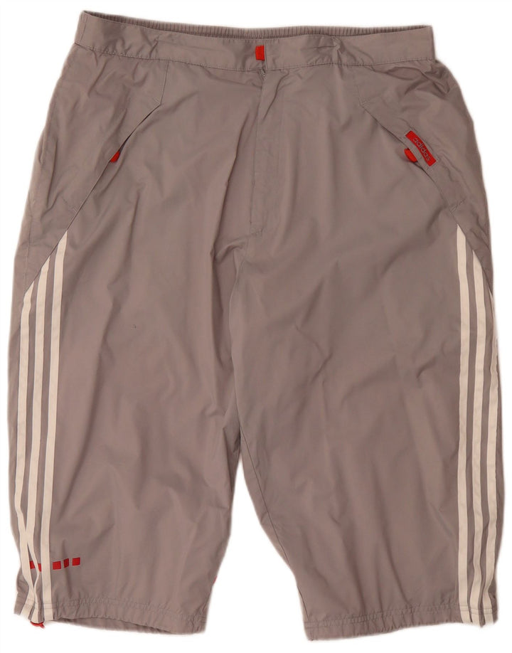 Adidas Herren Bermuda Shorts Large W36 Grau Polyester