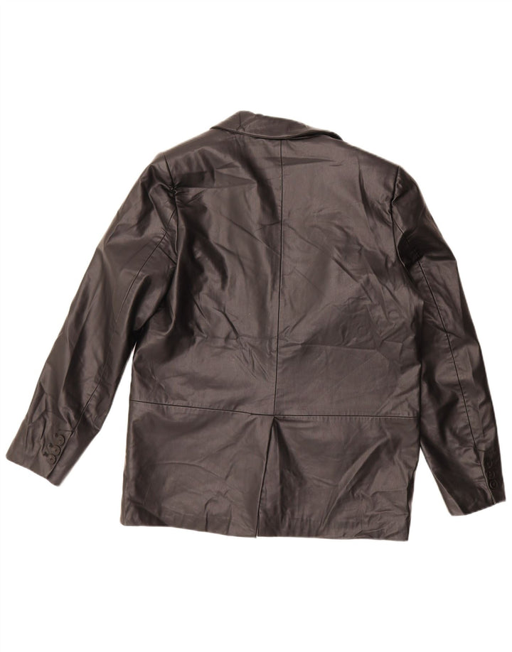 Zara Damen-Blazer, übergroß, 1 Knopf, Gr. 14, Mittelschwarz