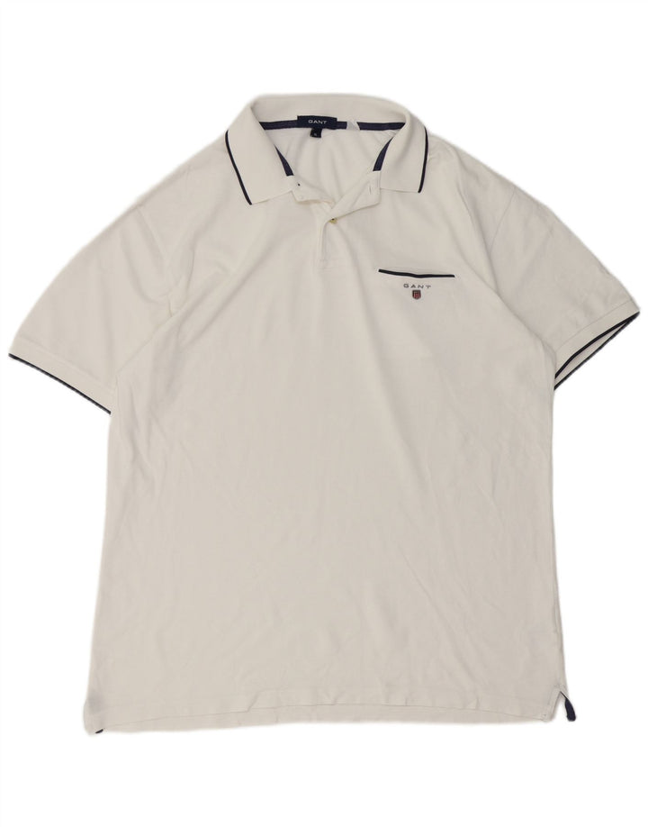 Gant Herren Poloshirt XL Weiße Baumwolle